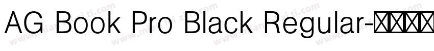 AG Book Pro Black Regular字体转换